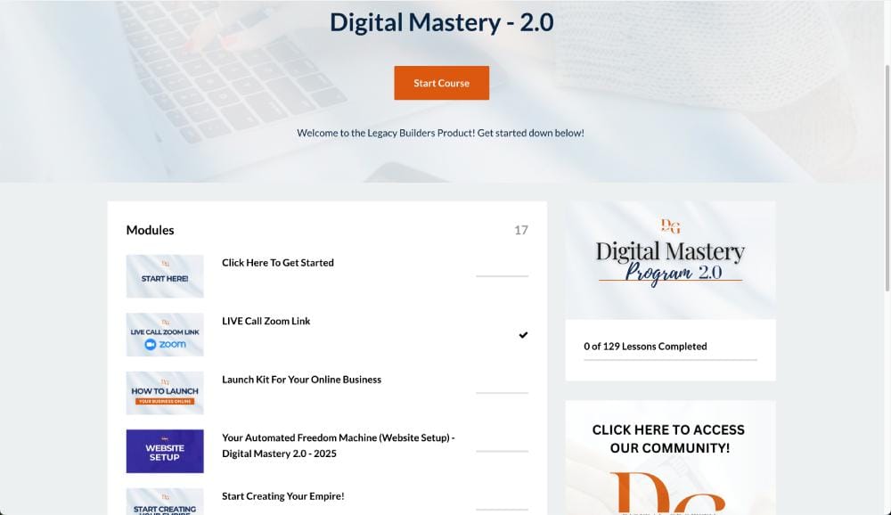 Digital Mastery Review Legacy Builders Program