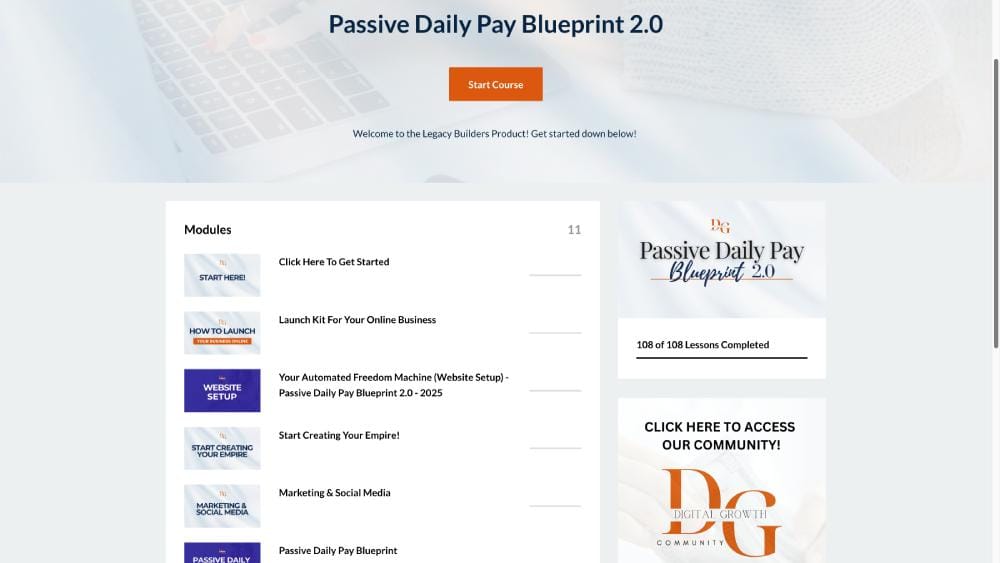 Passive Daily Pay Blueprint Review